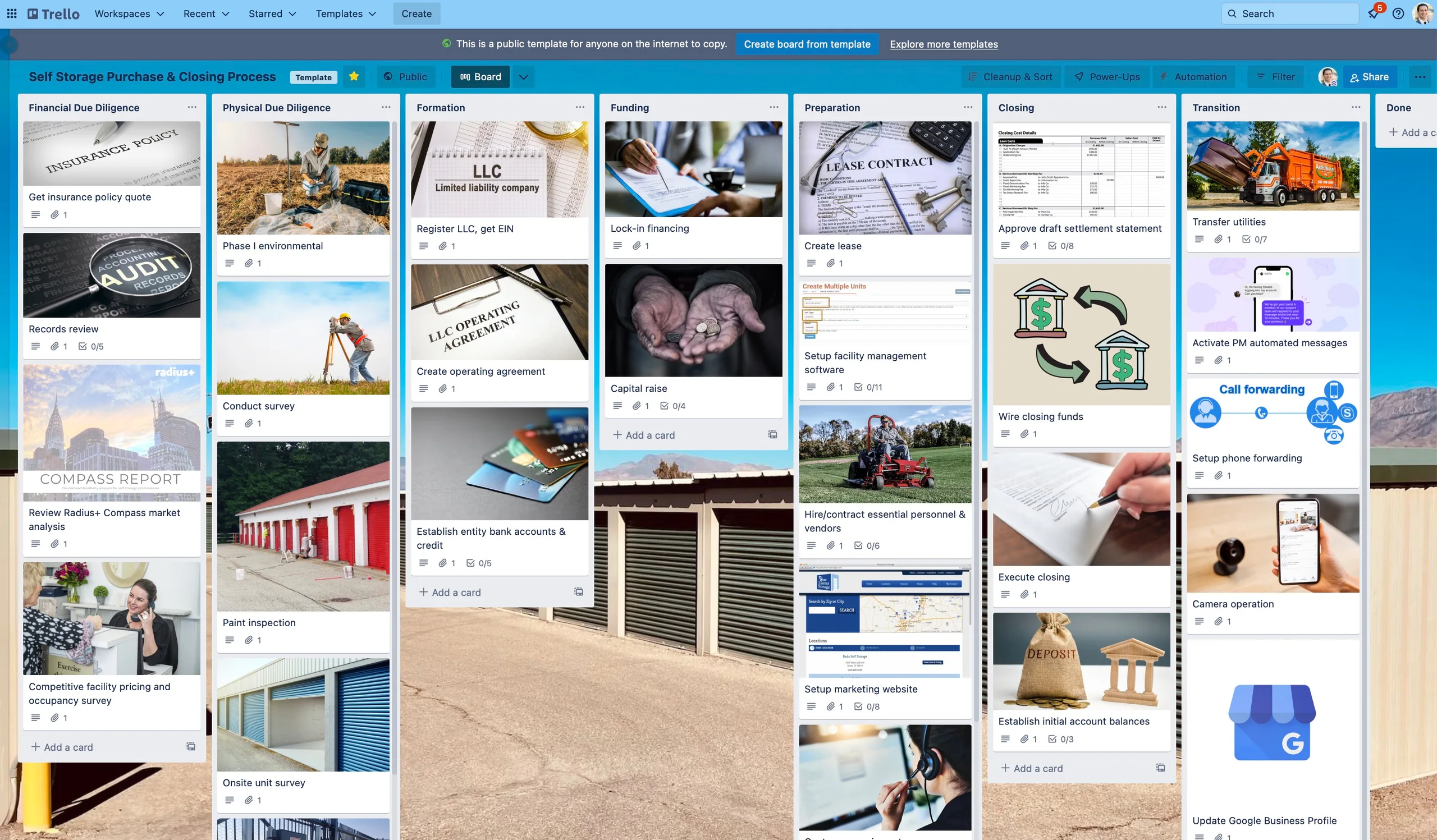 Self Storage Purchase & Closing Process